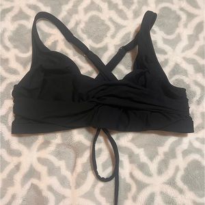 Women’s Black Cross Bikini Top